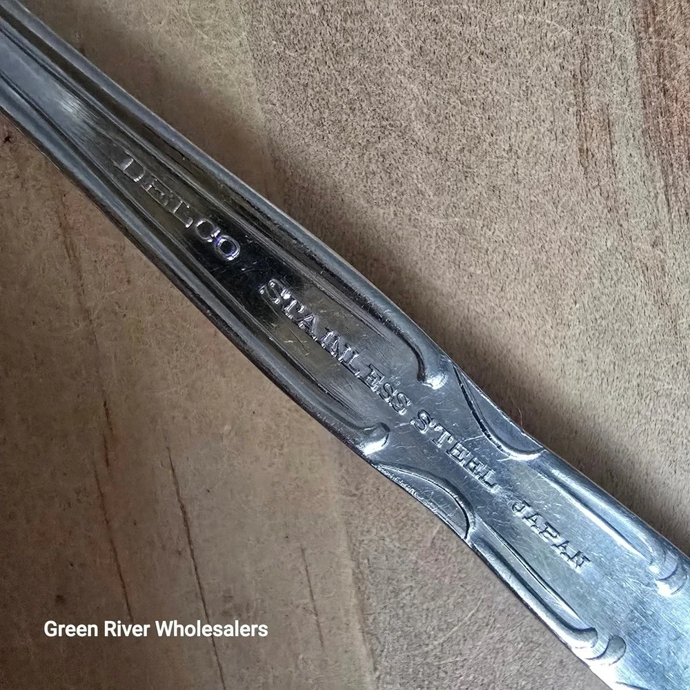 York by‎ Delco Stainless Steel Fork Japan Scroll Pattern Vintage Flatware 7.25in